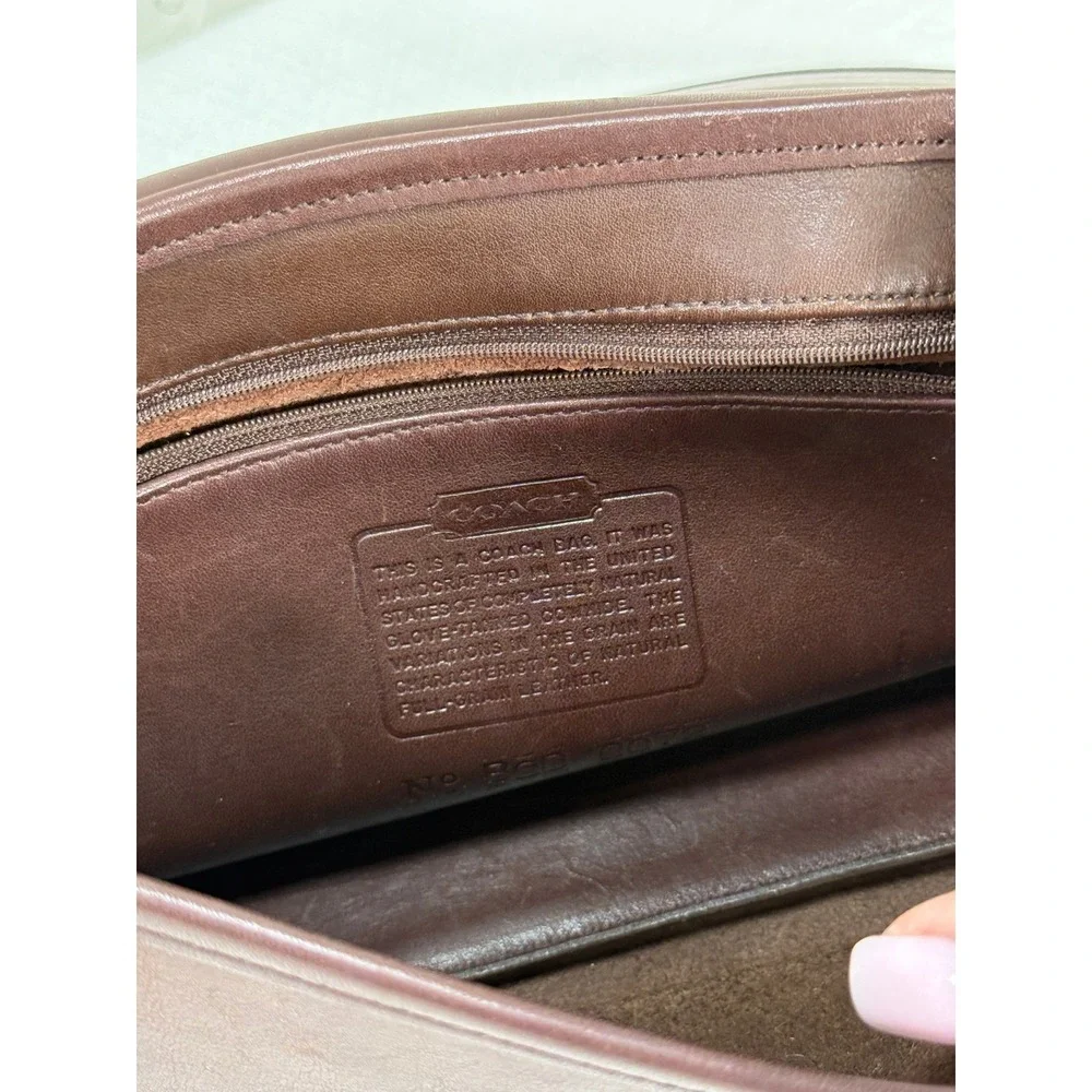 Vintage Coach Mahogany Leather Shoulder Bag Made USA 90s Flap Handbag B9D 9072